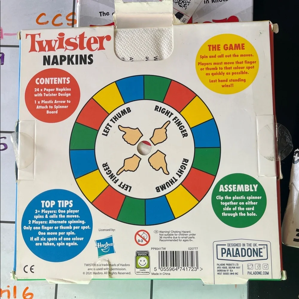 Hasbro Twister Maze Valentines with Bonus Stickers Party and Napkins